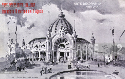 Milan Expo 1906: The pavilion of Italian decorative art by Locati architect / Esposizione universale di Milano 1906: Il padiglione dellarte decorativa italiana dellarchitetto Locati  - Reproduced by MaMoArchives/Rosebud2