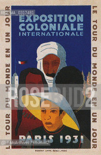 Paris Expo 1931: World tour in a day: poster by Victor Jean Desmeures / Esposizione universale di Parigi 1931: Il giro del mondo in un giorno: manifesto di Victor Jean Desmeures - Reproduced by MaMoArchives/Rosebud2