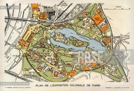 Paris Expo 1931:  Plan of the exposition / Esposizione universale di Parigi 1931: Pianta dellesposizione - Reproduced by MaMoArchives/Rosebud2