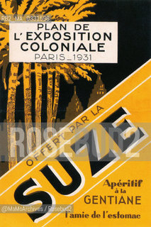 Paris Expo 1931: Plan of the exposition sponsored by Suze / Esposizione universale di Parigi 1931: Pianta dellesposizione sponsorizzata da Suze - Reproduced by MaMoArchives/Rosebud2