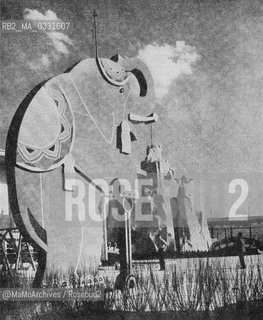 Chicago Expo 1933-1934: Elephant silhouette for the children / Esposizione universale di Chicago 1933-1934: - Reproduced by MaMoArchives/Rosebud2