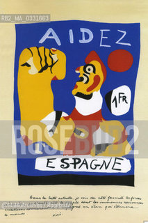 Expo History, Paris 1937. Aidez Espagne, serigraphy by Juan Mirò / Storia dellExpo, Parigi 1937. Aidez Espagne, serifrafia di Juan Mirò - Reproduced by MaMoArchives/Rosebud2