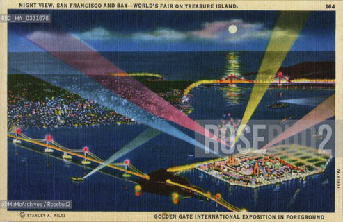 Expo History, San Francisco 1939-1940. Treasure Island by night / Storia dellExpo, San Francisco 1939-1940. Treasure Island  di notte - Reproduced by MaMoArchives/Rosebud2