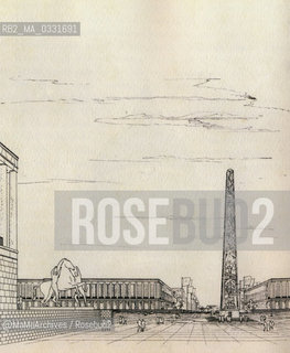 Expo History, Rome 1942. Study by Marcello Piacentini / Storia dellExpo, Roma 1942. Studio di Marcello Piacentini - Reproduced by MaMoArchives/Rosebud2