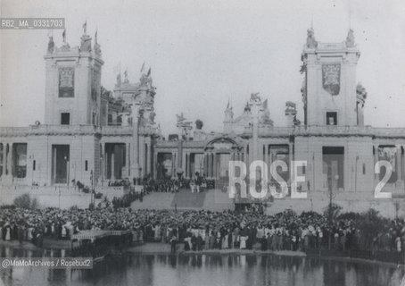 Rome, April 21, 1911. Opening of the Ethnografic Exposition at the Forum of the Regions / Roma, 21 aprile 1911. Inaugurazione dellEsposizione Etnografica al Foro delle Regioni  - Reproduced by MaMoArchives/Rosebud2