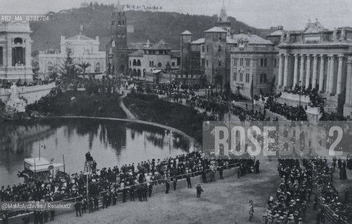 Rome, April 21, 1911. Opening of the Ethnografic Exposition at Piazza dArmi / Roma, 21 aprile 1911. Inaugurazione dellEsposizione in Piazza dArmi - Reproduced by MaMoArchives/Rosebud2