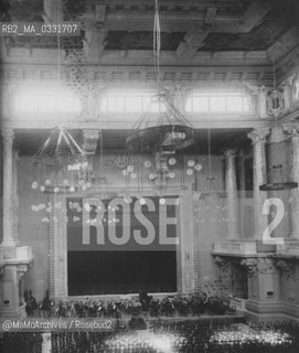 Rome, 1911. Ethnographic Exposition. The Pavilion of the Feasts, interior of the theater / Roma, 1911. Esposizione etnografica. Il padiglione delle feste, interno del teatro - Reproduced by MaMoArchives/Rosebud2