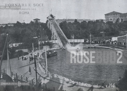 Rome, 1911. The tobbogan at Piazza dArmi / Roma, 1911. Il tobbogan in piazza darmi - Reproduced by MaMoArchives/Rosebud2