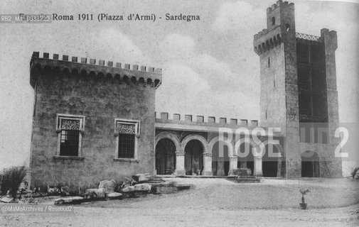 Rome, 1911. Ethnographic Exposition, Sardinian Pavilion at Piazza dArmi / Roma, 1911. Esposizione etnografica. Il padiglione dela Sardegna in piazza darmi - Reproduced by MaMoArchives/Rosebud2