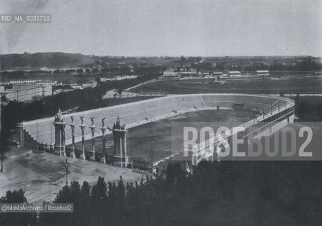 Rome, 1911. General view of the great Stadium on the Flaminia road / Roma, 1911. Veduta generale del grande Stadium  sulla via Flaminia - Reproduced by MaMoArchives/Rosebud2