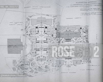 General plan of the International Exhibition of Art in Rome (1911) / Planimetria generale della Esposizione internazionale darte di Roma (1911) - Reproduced by MaMoArchives/Rosebud2