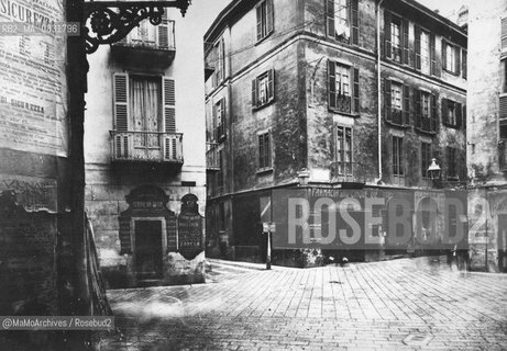 Milan, early twentieth century. The five streets crossing near the Cathedral that draw a star: Via Santa Marta, Via Santa Maria Podone, Via Santa Maria Fulcorina, via Bocchetto and via del Bollo / Milano, inizi del Novecento. Le cinque vie vicino al Duomo che incrociandosi disegnano una stella : via Santa Marta, via Santa Maria Podone, via Santa Maria Fulcorina, via Bocchetto e via del Bollo - Reproduced by MaMoArchives/Rosebud2