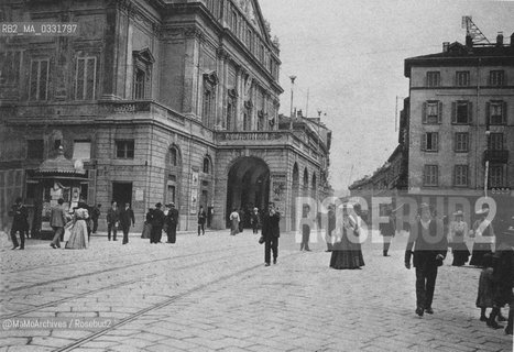 piazza della Scala, 1900 circa - Reproduced by MaMoArchives/Rosebud2