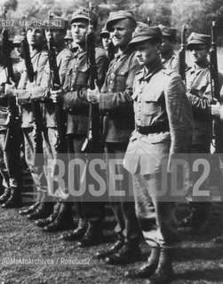 Krakov, Poland, 1939. Karol Wojtyla, the future Pope John Paul II, at 19 years in the army (first row, second from right) / Cracovia, Polonia, 1939. Karol Wojtyla, futuro papa Giovanni Paolo II, a 19 anni durante il servizio militare (prima fila, secondo da destra) - Reproduced by MaMoArchives/Rosebud2