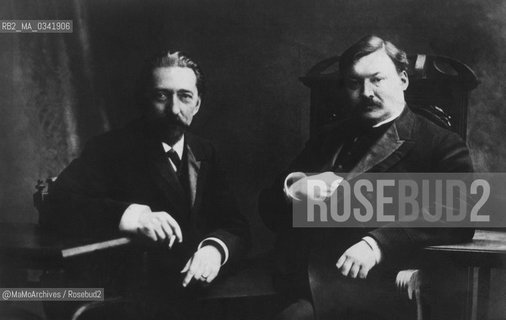 Russian music composers Alexander Glazunov (1865-1936) and Nikolai Rimsky-Korsakov (1844-1904) / I compositori russi Alexander Glazunov (1865-1936) e Nikolai Rimsky-Korsakov (1844-1904) - Reproduced by MaMoArchives/Rosebud2