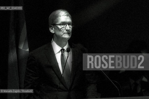 Apple CEO Tim Cook attends the opening of the academic year 2015-16 at Bocconi University in Milan as a guest speaker. 10 November 2015. / Tim Cook, amministratore delegato di Apple allUniversità Bocconi di Milano il 10 novembre 2015 ©Manuela Zugolo/Rosebud2