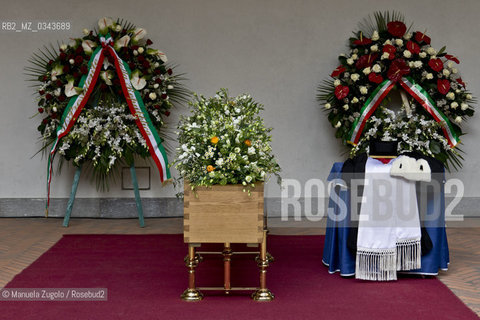 La salma di Umberto Eco esposta al castello sforzesco di Milano / .The Umberto Ecos body exposed to the Sforzesco Castle in Milan. .Only for editorial use / Solo per uso editoriale. ©Manuela Zugolo/Rosebud2