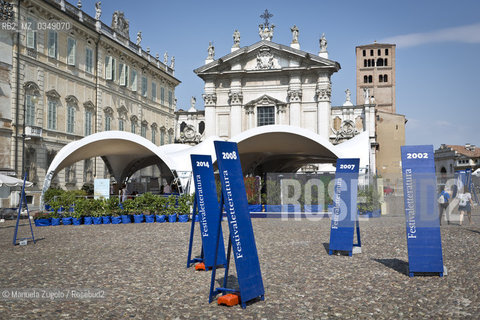 Piazza Sordello allestita per il festival / Piazza Sordello set up for the festival. Only for editorial use / Solo per uso editoriale. ©Manuela Zugolo/Rosebud2