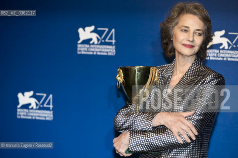 Tessa Charlotte Rampling (1946, Sturmer, Regno Unito) è unattrice cinematografica britannica. Premiata alla Mostra del Cinema di Venezia 2017 come migliore attrice/is a British film actress. Awarded to the Venice Film Festival 2017 as Best Actress.Only for editorial use / Solo per uso editoriale. @ Manuela Zugolo / rosebud2 ©Manuela Zugolo/Rosebud2