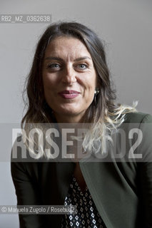 Federica Bosco è una scrittrice e sceneggiatrice italiana(1971, Milano). Ospite al festival della letteratura Pordenonelegge, posa durante un momento di pausa/ is an Italian writer and screenwriter (1971, Milan). Guest at the festival of literature Pordenonelegge, posing during a break.Only for editorial use / Solo per uso editoriale ©Manuela Zugolo/Rosebud2