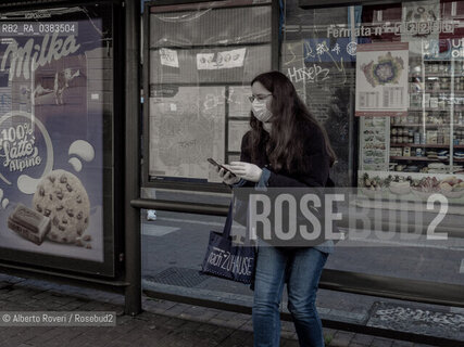 Milano 21 Marzo 2020 - Le vie di Milano semideserte per il divieto di circolazione a causa della pandemia del Virus Corona-Milan 21 March 2020 - The streets of Milan are partially deserted due to the ban on circulation due to the pandemic of the Corona Virus ©Alberto Roveri/Rosebud2