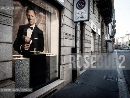 Milano - Domenica 5 Aprile 2020 - La città ai tempi del Corona Virus. Via Motenapoleone ©Alberto Roveri/Rosebud2