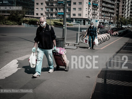 Milano, Mercoledì 15 Aprile 2020  - La città ai tempi del Corona Virus ©Alberto Roveri/Rosebud2