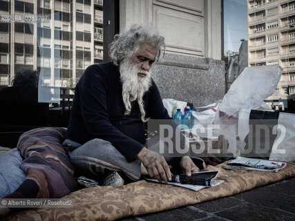 MIlano 2020-04-22. La vita degli homeless al tempo del Covid19 ©Alberto Roveri/Rosebud2