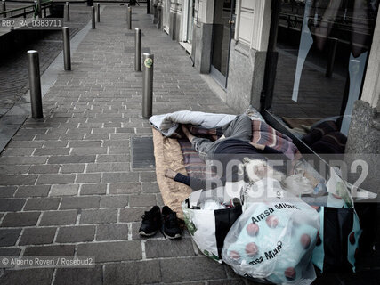 MIlano 2020-04-22. La vita degli homeless al tempo del Covid19 ©Alberto Roveri/Rosebud2