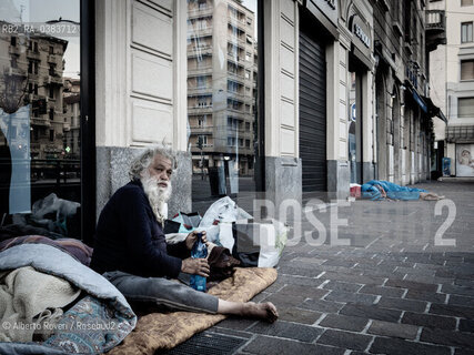 MIlano 2020-04-22. La vita degli homeless al tempo del Covid19 ©Alberto Roveri/Rosebud2