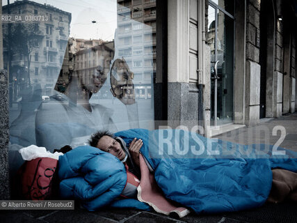 MIlano 2020-04-22. La vita degli homeless al tempo del Covid19 ©Alberto Roveri/Rosebud2