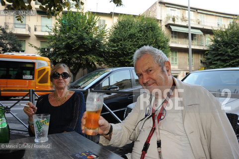 Ben Vautier and his wife in Nice in 2012- Ben Vautier e sua moglie a Nizza nel 2012 ©Monica Cillario/Rosebud2