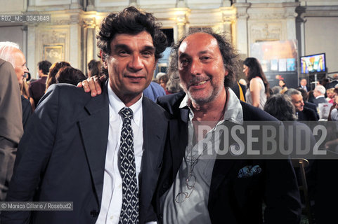 Fulvio Abbate with  Lino Lombardi at Premio Strega 2013, Rome / Fulvio Abbate con Lino Lombardi al Premio Strega 2013, Roma ©Monica Cillario/Rosebud2