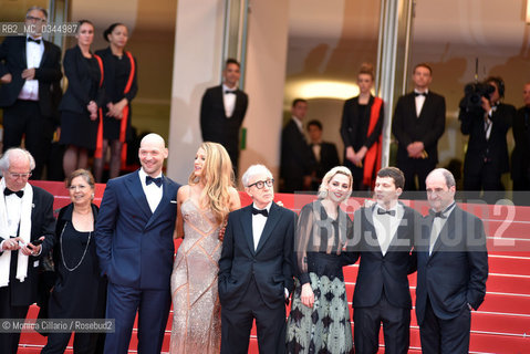 Il cast di Café Society diretto da Woody Allen apre il 69° Festival del Cinema di Cannes, The opening night of the 69th annual Cannes Film Festival, at the screening of Woody Allens film Café Society ©Monica Cillario/Rosebud2