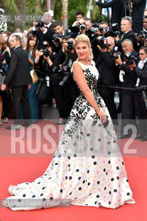 La modella israeliana Hofit Golan sul red carpet del 69° Festival del Cinema di Cannes, maggio 2016. The israeli model Hofit Golan on the red carpet at 69th Cannes annual film festival ©Monica Cillario/Rosebud2