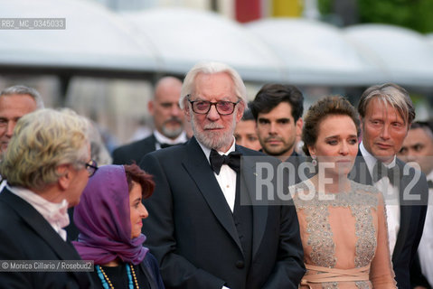 Valeria Golino, Donald Sutherland, Mads Mikkelson, George Miller, Katayoon Shahabi sono fra i membri della giuria del 69° Festival del Cinema di Cannes, maggio 2016.  Valeria Golino, Donald Sutherland, Mads Mikkelson, George Miller, Katayoon Shahabi  part of jury of 69th Cannes Film Festival, may 2016 ©Monica Cillario/Rosebud2