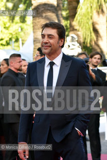 Javier Bardem  sul red carpet del Palais des Festival per la premiere di The Last Face durante la 69esima edizione del Festival del Cinema di cannes, maggio 2016. Javier Bardem attends The Last Face Premiere during the 69th annual Cannes Film Festival at the Palais des Festivals on May 20, 2016 ©Monica Cillario/Rosebud2