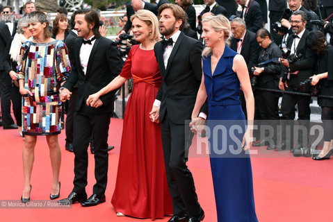 La giuria di un certain regard, Ruban Ostlund, Marthe Keller, Jessica Hausner, Diego Luna e Celine Sallette  alla cerimonia di chiusura della 69esima edizione del Festival del Cinema di Cannes, maggio 2016. Ruban Ostlund, Marthe Keller, Jessica Hausner, Diego Luna and Celine Sallette attend the Closing Ceremony of the 69th annual Cannes Film Festival at the Palais des Festivals on May 22, 2016 ©Monica Cillario/Rosebud2