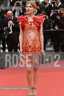 Clemence Poesy alla cerimonia di chiusura della 69esima edizione del Festival del Cinema di Cannes, maggio 2016. Clemence Poesy attends the closing ceremony of the annual 69th Cannes Film Festival at Palais des Festivals on May 22, 2016 in Cannes, France. ©Monica Cillario/Rosebud2