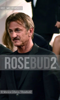 Sean Penn alla prima del film The last face durante la 69esima edizione del Festival del Cinema di Cannes al Palais des festivals, maggio 2016. Sean Penn  attends The Last Face Premiere during the  69th Cannes Annual film festival at the Palais des Festivals on May 20, 2016. ©Monica Cillario/Rosebud2