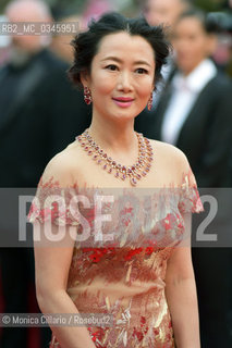 Lattrice cinese Zhao Tao al Palais des Festivals per la premiere di Café Society film fuori concorso che ha aperto la  serata inaugurale della 69esima edizione del Festival del Cinema di Cannes, maggio 2016. Chinese actress Zhao Tao attends the Cafe Society premiere and the Opening Night Gala during the 69th annual Cannes Film Festival at the Palais des Festivals on May 11, 2016 in Cannes ©Monica Cillario/Rosebud2