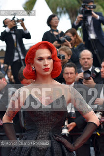 La Drag Queen americana Miss Fame al Palais des Festivals per la premiere del film The BFG (Il grande gigante buono) durante la 69esima edizione del Festival del Cinema di Cannes. Miss Fame attends “The BFG (Le Bon Gros Geant – Le BGG)” premiere during the 69th annual Cannes Film Festival at the Palais des Festivals on May 14, 2016 in Cannes ©Monica Cillario/Rosebud2