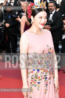 Lattrice vietnamita Ly Nha Ky  sul red carpet del Palais des Festivals per la premiere del film Elle durante la 69esima edizione del Festival del Cinema di Cannes, maggio 2016. Ly Nha Ky attends the Elle premiere during the 69th annual Cannes Film Festival at the Palais des Festivals on May 21, 2016 in Cannes ©Monica Cillario/Rosebud2