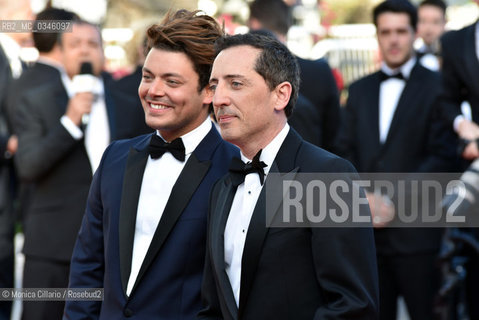 Kev Adams e Gad Elmaleh al Palais des Festivals per la premiere del film Elle durante la 69esima edizione del Festival del Cinema di Cannes, maggio 2016. Kev Adams and Gad Elmaleh attend a screening of Elle at the annual 69th Cannes Film Festival at Palais des Festivals on May 21, 2016 in Cannes ©Monica Cillario/Rosebud2