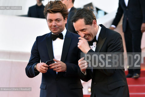 Gad Elmaleh e Kev Adams  al Palais des Festivals per la premiere del film Elle durante la 69esima edizione del Festival del Cinema di Cannes, maggio 2016. Gad Elmaleh and Kev Adams  attend a screening of Elle at the annual 69th Cannes Film Festival at Palais des Festivals on May 21, 2016 in Cannes ©Monica Cillario/Rosebud2