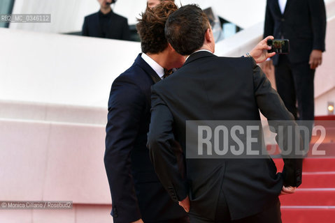 Gad Elmaleh e Kev Adams  al Palais des Festivals per la premiere del film Elle durante la 69esima edizione del Festival del Cinema di Cannes, maggio 2016. Gad Elmaleh and Kev Adams  attend a screening of Elle at the annual 69th Cannes Film Festival at Palais des Festivals on May 21, 2016 in Cannes ©Monica Cillario/Rosebud2