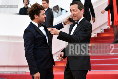 Gad Elmaleh e Kev Adams  al Palais des Festivals per la premiere del film Elle durante la 69esima edizione del Festival del Cinema di Cannes, maggio 2016. Gad Elmaleh and Kev Adams  attend a screening of Elle at the annual 69th Cannes Film Festival at Palais des Festivals on May 21, 2016 in Cannes ©Monica Cillario/Rosebud2