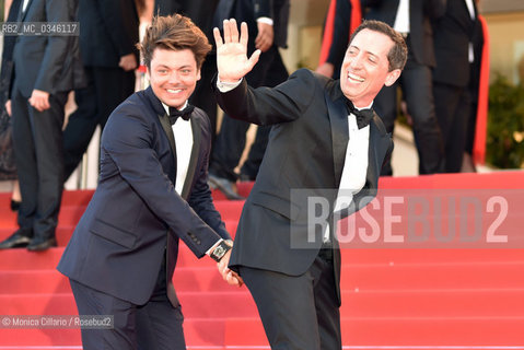 Gad Elmaleh e Kev Adams  al Palais des Festivals per la premiere del film Elle durante la 69esima edizione del Festival del Cinema di Cannes, maggio 2016. Gad Elmaleh and Kev Adams  attend a screening of Elle at the annual 69th Cannes Film Festival at Palais des Festivals on May 21, 2016 in Cannes ©Monica Cillario/Rosebud2