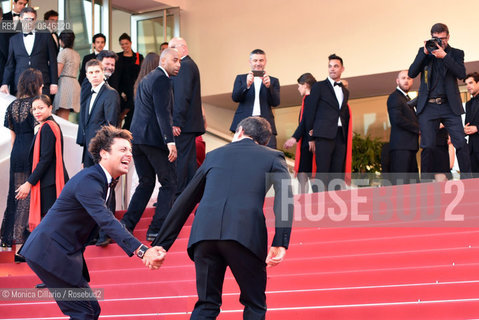 Gad Elmaleh e Kev Adams  al Palais des Festivals per la premiere del film Elle durante la 69esima edizione del Festival del Cinema di Cannes, maggio 2016. Gad Elmaleh and Kev Adams  attend a screening of Elle at the annual 69th Cannes Film Festival at Palais des Festivals on May 21, 2016 in Cannes ©Monica Cillario/Rosebud2