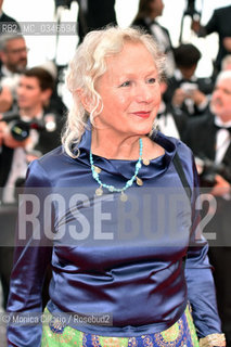 Agnes B. al Palais des Festivals per la cerimonia di chiusura della 69esima edizione del festival del Cinema di cannes, maggio 2016. Agnes B. attends the Closing Ceremony of the 69th annual Cannes Film Festival at the Palais des Festivals on May 22, 2016 in Cannes. ©Monica Cillario/Rosebud2